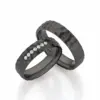 Alianzas de boda de zirconio con diamantes
