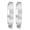 Alianzas de boda de acero con diamante