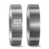 Alianzas de boda de titanio con diamantes