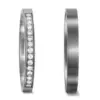 Alianzas de boda de titanio con diamantes