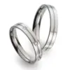 Alianzas de boda de titanio con diamantes