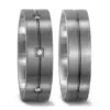 Alianzas de boda de titanio con diamantes
