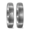 Alianzas de boda de titanio con diamantes