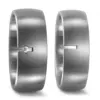 Alianzas de boda de titanio con diamante