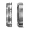 Alianzas de boda de titanio con diamantes