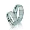 Alianzas de boda de titanio con diamantes