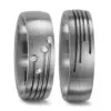 Alianzas de boda de titanio con diamantes