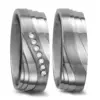 Alianzas de boda de titanio con diamantes