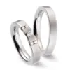 Alianzas de boda de titanio con diamantes