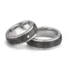 Alianzas de boda de titanio y carbono con diamante