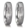 Alianzas de boda de tántalo con diamantes