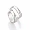 Alianzas de boda de plata con diamantes