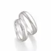 Alianzas de boda de plata con diamantes