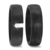 Alianzas de boda de carbono con diamante