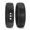 Alianzas de boda de carbono con diamantes