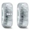 Alianzas de boda de acero con diamantes