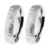 Alianzas de boda de acero con diamante