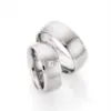 Alianzas de boda de titanio con diamante