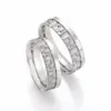 Alianzas de boda de titanio con diamantes