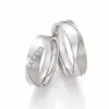 Alianzas de boda de titanio con diamantes