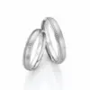 Alianzas de boda de acero con diamante