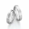 Alianzas de boda de acero con diamantes