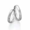 Alianzas de boda de acero con diamantes