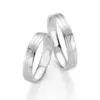 Alianzas de boda de platino con diamante