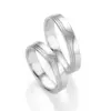 Alianzas de boda de platino con diamantes