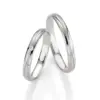 Alianzas de boda de platino con diamante