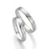 Alianzas de boda de platino con diamante