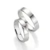 Alianzas de boda de platino con diamantes