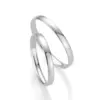 Alianzas de boda de platino con diamante