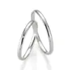 Alianzas de boda de platino con diamantes