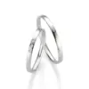 Alianzas de boda de platino con diamantes