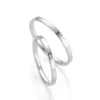 Alianzas de boda de platino con diamante
