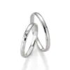 Alianzas de boda de platino con diamantes