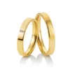 Alianzas de boda de oro amarillo con diamantes