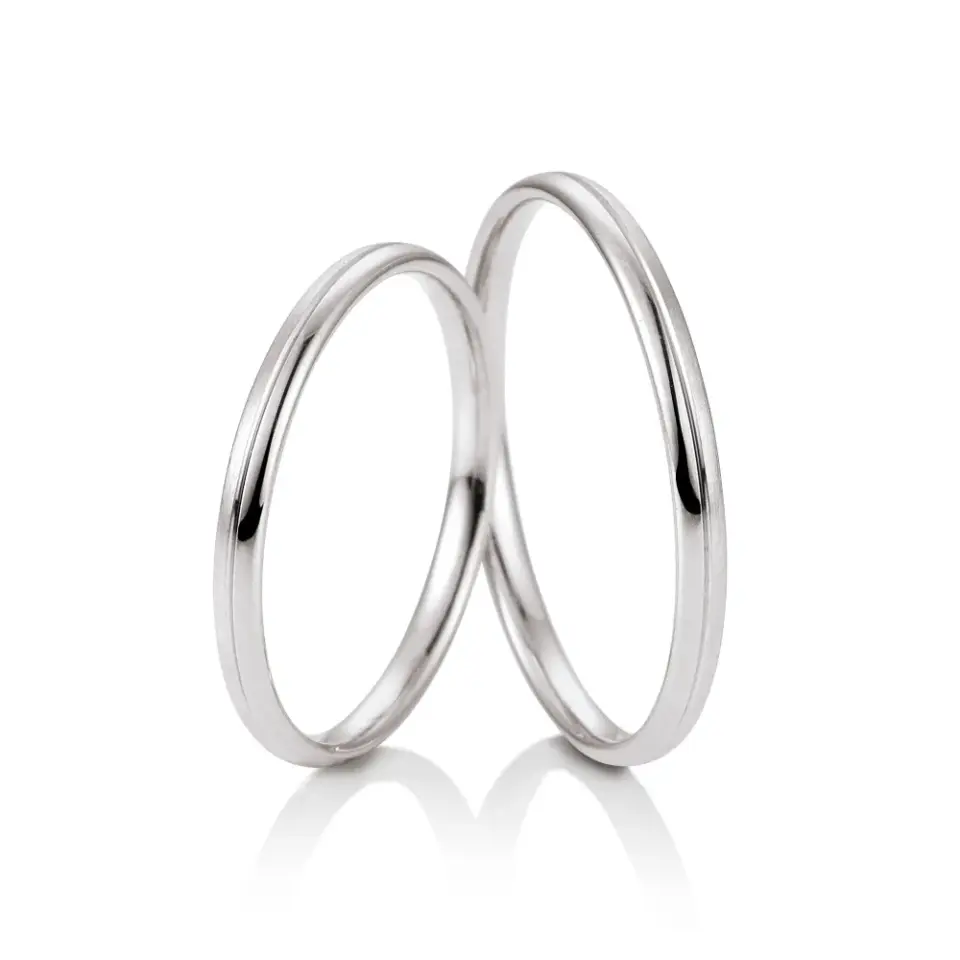 Alianzas de boda de oro blanco