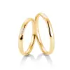 Alianzas de boda de oro amarillo con diamantes
