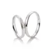 Alianzas de boda de oro blanco con diamantes