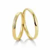 Alianzas de boda de oro amarillo con diamantes