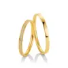Alianzas de boda de oro amarillo con diamantes