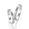 Alianzas de boda de platino con diamante