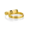 Alianzas de boda de oro amarillo con diamantes