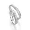 Alianzas de boda de platino con diamante