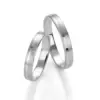 Alianzas de boda de platino con diamante