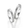 Alianzas de boda de platino con diamante