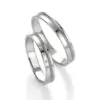 Alianzas de boda de platino con diamantes