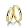 Alianzas de boda de oro amarillo con diamantes